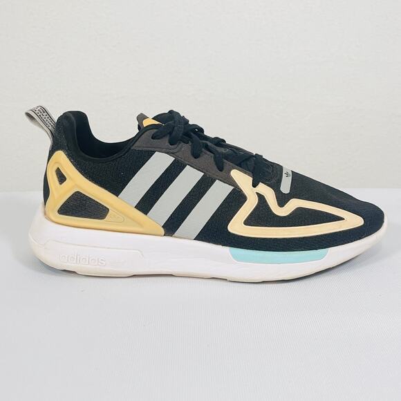 Adidas Originals Shoes Womens 9 XZ 2K Flux Black Yellow Gym Trainers Sneakers - Picture 6 of 11